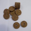 12 RUBBERIZED CORK RINGS 11/4"X1/4" BORE 1/4" BLACK