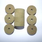 10 RUBBERIZED CORK RINGS 11/4"X1/2" BORE 1/4" GREEN