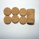 10 CORK RINGS RUBBERIZED BROWN 1 1/4" X 1/2"  SOLID NEW!!