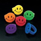 144 Foam Smile Face rings