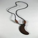 18 " mixed beed necklace with mukwa beeds and pendant