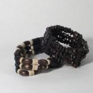 Elastic wood handmade bracelets.