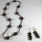 Esolo seeds necklace and matching earrings.