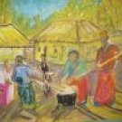 Village Scene Bamayos cooking inshima.