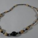 16" Mukwa and Umuseshi handmade wood bead necklace