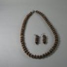 22" Esolo seed necklace and matching earings.