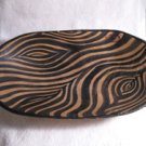 Hand painted hand carved wood bowl