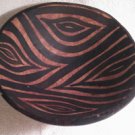 Hand painted, hand carved wood bowl.