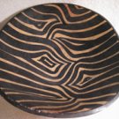 Hand painted, hand carved wood bowl.