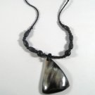 18" Pendant with hand carved mixed mukwa wood necklace.