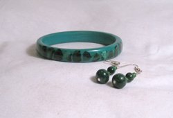 Malacite Bangal/Earrings matching combo