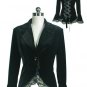 Black Gothic Lace Trim Corset Velvet Jacket