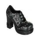 Vampire Goth 3" Platform Heel Buckle Strap Studded Shoes
