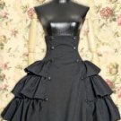 Button Accent Underbust Ruffle Tiered SKirt