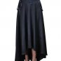 Black Flowing Corset-Laced Waist Skirt