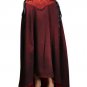 Dark Red/Burgundy Flowing Corset-Laced Waist Skirt