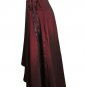 Dark Red/Burgundy Flowing Corset-Laced Waist Skirt