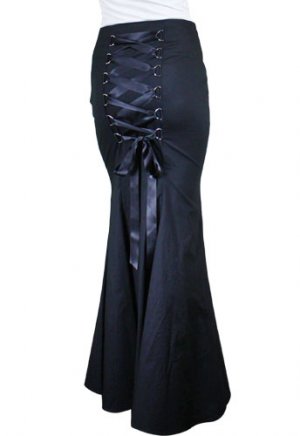 NEW Corseted-Back Long Fishtail Skirt