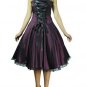 Purple Corset Ribbon Lace Dress