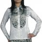 White Unisex style Leopard Print Shirt Top
