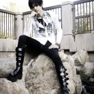 White Unisex style Leopard Print Shirt Top