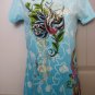 NWOT CHRISTIAN AUDIGIER BIRDS SHIRT BLUE