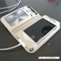 genuine FULL leather case fit iphone 4s book COVER 4 3 WALLET off white sport R free shipping !