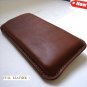 real leather case fit for iphone 4s cover purse pouch s 4 brown pull slim new id free shipping !