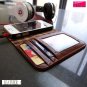 genuine real soft leather case for iphone 4s 4 cover book wallet stand holder is free shipping !