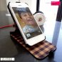 genuine 100% leather case fit iphone 5S cover purse pull handmade retro style new  free shipping