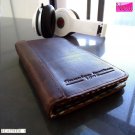 genuine vintage leather Case Fit Samsung Galaxy Note II 2 book wallet handmade R
