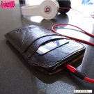 genuine real leather Case cover fit i9000 pocket card Samsung GALAXY S 2 s2 R 2s