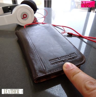 genuine ITALY leather Case for Samsung Galaxy S3 s 3 book wallet credit cards id