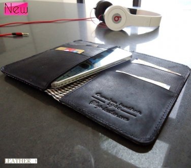genuine real leather Case for Samsung Galaxy S4 s 4 book wallet handmade s3 3 ID