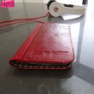 genuinevintage leather Case for Samsung Galaxy S4 s 4 book wallet handmade red