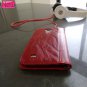 genuinevintage leather Case for Samsung Galaxy S4 s 4 book wallet handmade red