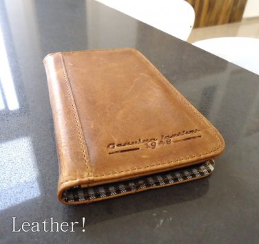 genuine new leather Case for Samsung Galaxy S4 SIII s4 book wallet handmade ID R