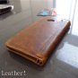 genuine real leather vintage Case for HTC ONE book wallet handmade m7 skin new R