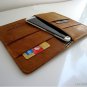 genuine full leather Case for galaxy s4 and htc butterfly s book wallet handmade