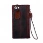 Genuine Vintage Italy Oil Leather Case for Iphone 5c 5 C Book Wallet Handmade Slim Id Free Shipping