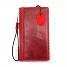 Genuine Soft Leather Hard Case Fit for Iphone 6 Book 4.7 Inch Wallet Handmade S Luxury Handtec Red