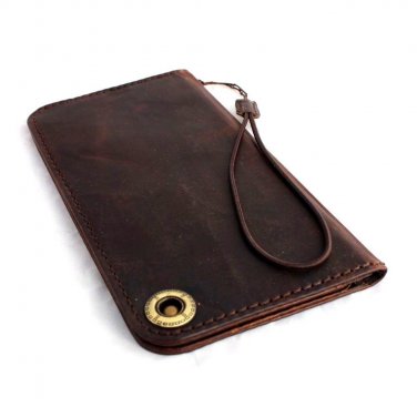Genuine Italy Leather Case Fit for Iphone 6 Plus + Book Wallet Handmade Luxury Handmade New