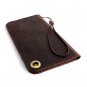 Genuine Italy Leather Case Fit for Iphone 6 Plus + Book Wallet Handmade Luxury Handmade New