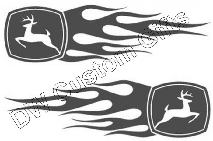 International Harvester Logo >> John Deere Decal w/Flames International Harvester Logo >> John Deere Decal w/Flames