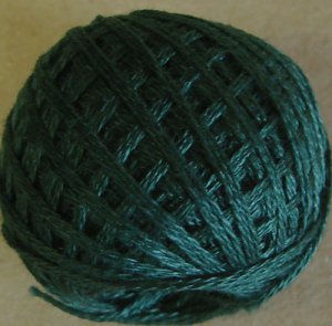 Punchneedle 832 Spruce Green medium 3 Strands Cotton Floss Valdani 29yd ball  qty 7