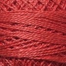 65 Orange Red Pearl Cotton size 8  Valdani Solid color qty 3