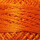 204 Bright Orange Coral Pearl Cotton size 8  Valdani Solid color qty 7