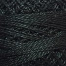 8112 Black Medium Pearl Cotton size 8  Valdani Solid color qty 6