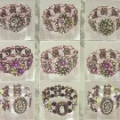 - Victorian Beaded Crystal Bracelets - 1 Package of 12
