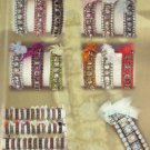 Assorted Fashion Bracelets with Acrylic Stones & Ribbon Accent Free Display - 1 Package of 36